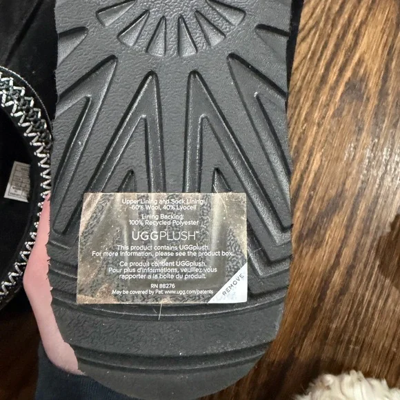 UGG Black Suede Slip-On Footwear - Picture 3 of 4